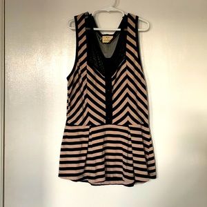 Striped peplum top